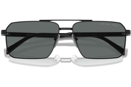 Слънчеви очила Prada PRA57S 1AB5Z1 Polarized Правоъгълни Черна