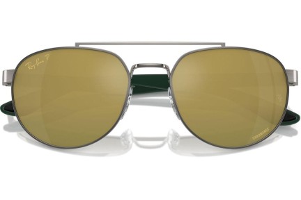 Слънчеви очила Ray-Ban RB3736CH 92696O Polarized Правоъгълни Сива