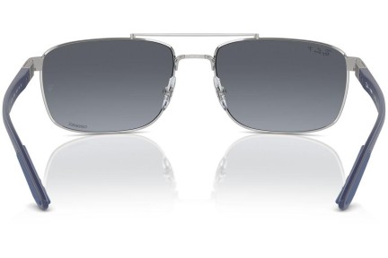 Слънчеви очила Ray-Ban RB3737CH 003/J0 Polarized Правоъгълни Сребърна