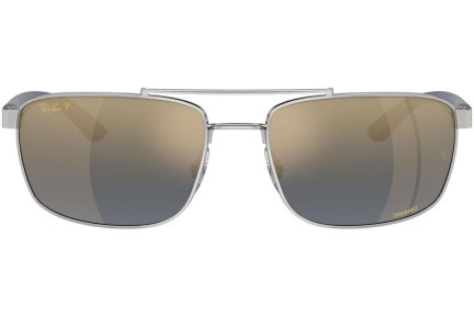 Слънчеви очила Ray-Ban RB3737CH 003/J0 Polarized Правоъгълни Сребърна