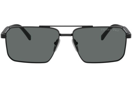 Слънчеви очила Prada PRA57S 1AB5Z1 Polarized Правоъгълни Черна