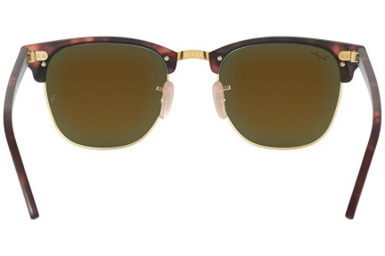 Слънчеви очила Ray-Ban Clubmaster Flash Lenses RB3016 114517 По веждите Хавана