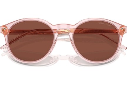 Слънчеви очила Giorgio Armani AR8211 6073C5 Заоблени Розова