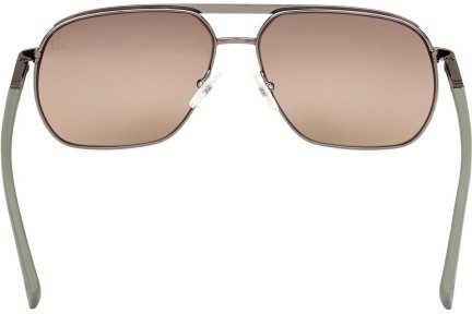 Слънчеви очила Timberland TB00027 06H Polarized Квадратни Сребърна