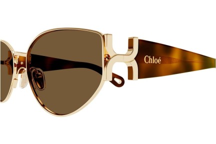 Слънчеви очила Chloe CH0260S 002 Око на котка Златна