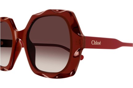 Слънчеви очила Chloe CH0226S 006 Квадратни Червена