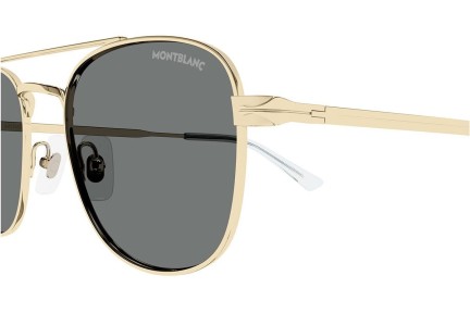 Слънчеви очила Mont Blanc MB0363S 001 Пилотни Златна