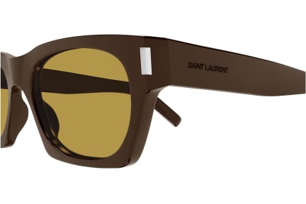 Слънчеви очила Saint Laurent SL402 021 Квадратни Кафява