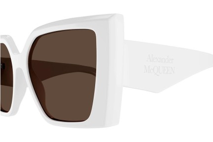 Слънчеви очила Alexander McQueen AM0467S 004 Квадратни Бяла