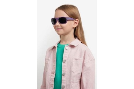 Слънчеви очила Polaroid Junior PLD8064/S B3V/M9 Polarized Правоъгълни Виолетова