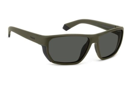 Слънчеви очила Polaroid PLD7057/S DLD/M9 Polarized Правоъгълни Зелена