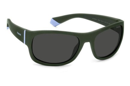 Слънчеви очила Polaroid Junior PLD8064/S 1ED/M9 Polarized Правоъгълни Зелена