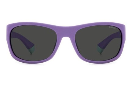 Слънчеви очила Polaroid Junior PLD8064/S B3V/M9 Polarized Правоъгълни Виолетова