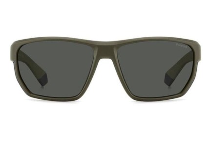 Слънчеви очила Polaroid PLD7057/S DLD/M9 Polarized Правоъгълни Зелена