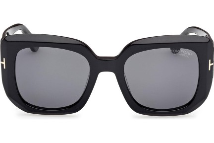 Слънчеви очила Tom Ford Carla-02 FT1220 01D Polarized Око на котка Черна