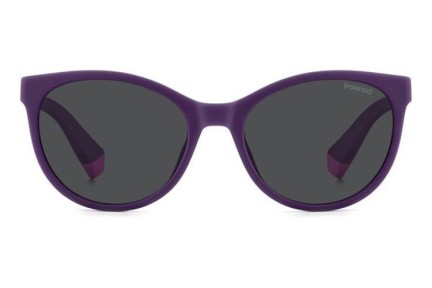 Слънчеви очила Polaroid Junior PLD8065/S B3V/M9 Polarized Око на котка Виолетова