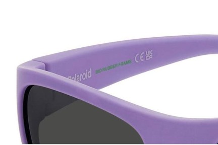 Слънчеви очила Polaroid Junior PLD8064/S B3V/M9 Polarized Правоъгълни Виолетова