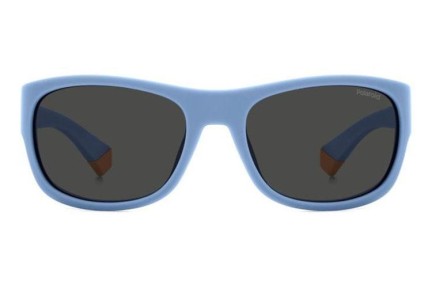 Слънчеви очила Polaroid Junior PLD8064/S MVU/M9 Polarized Правоъгълни Синя