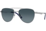 Слънчеви очила Persol PO1003S 518/S3 Polarized Пилотни Сребърна