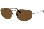 Слънчеви очила Ray-Ban RB3845 004/57 Polarized Правоъгълни Сива