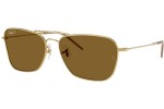 Слънчеви очила Ray-Ban Caravan Reverse RBR0102S 001/83 Polarized Правоъгълни Златна